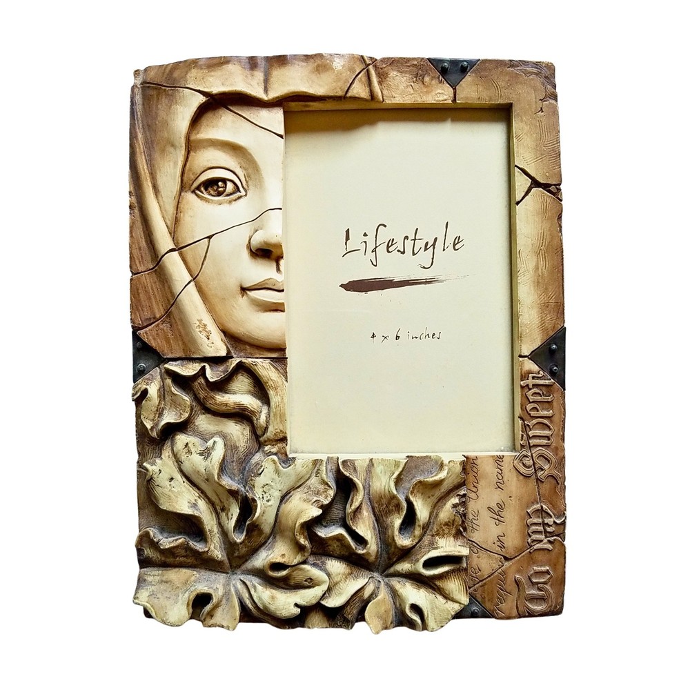 Vintage Renaissance Surrealism 3D Tabletop Photo Frame 4" x 6" RARE